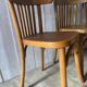Mismatched curved wood bistro chairs (Fischel..)