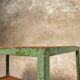 Old shelving green with wood