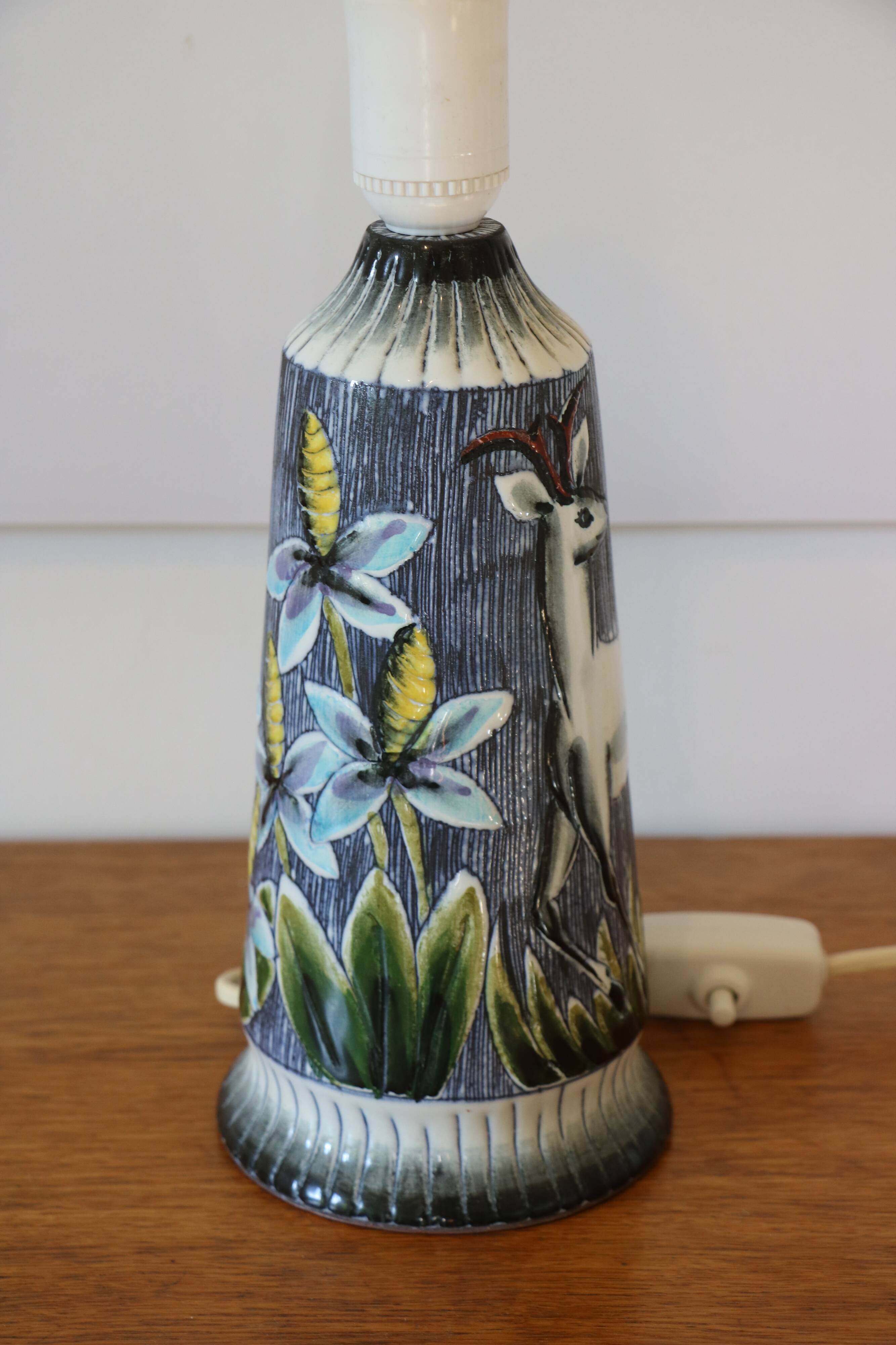 Scandinavian ceramic lamp base by Tilgmans Keramik