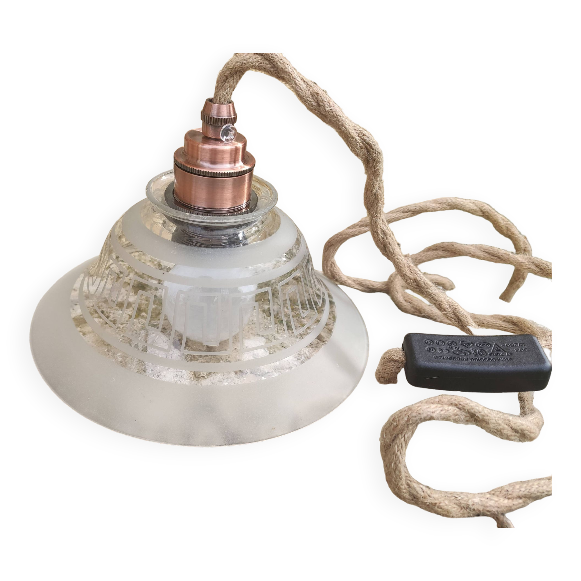 Lampe baladeuse globe vintage en verre