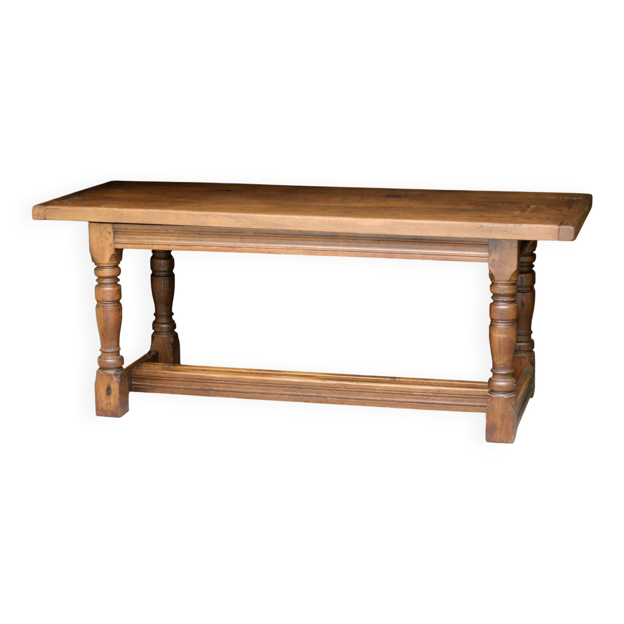 Superbe table de monastère en chêne massif, vers 1800.