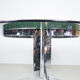 Milo Baughman chrome and smoked glass dinner table, 1970's