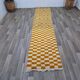 Handmade pure wool runner rug, size 75/300 cm.