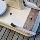 Antique Testut Dayton white bakelite grocery scale, 1960s