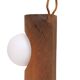 Temde Brutalist solid Pine Hang or Table lamp 1960s Swiss