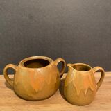 Art Deco ceramic tea set signed Denbac