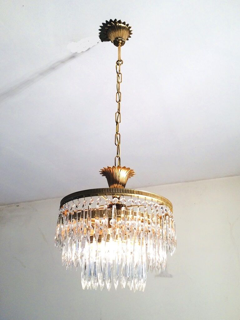Waterfall Chandelier 60s Hollywood Regency