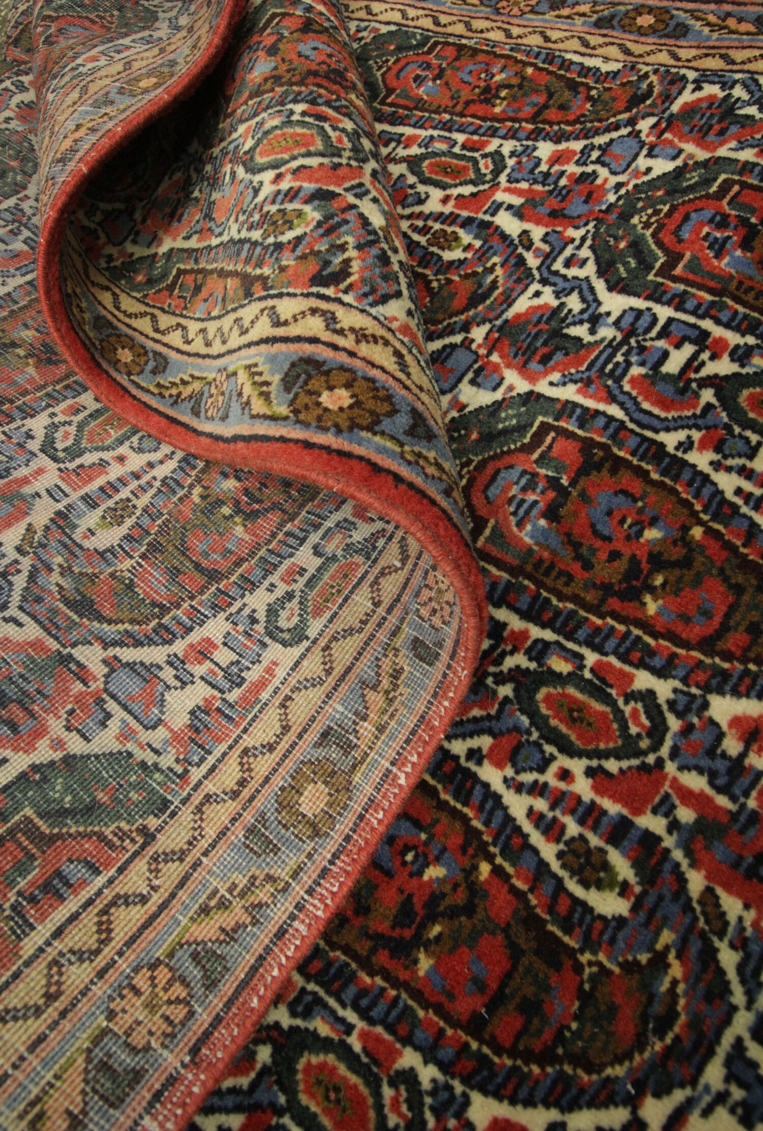 Tapis persan fait main de coureur de Kerman 92x375cm