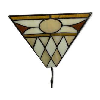 Art deco style stained glass wall light