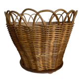 Cache pot en osier 1960