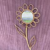 Vintage rattan mirror