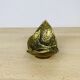 Golden brass leaf candlestick, organic style, vintage