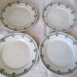 Set of 11 flat earthenware plates