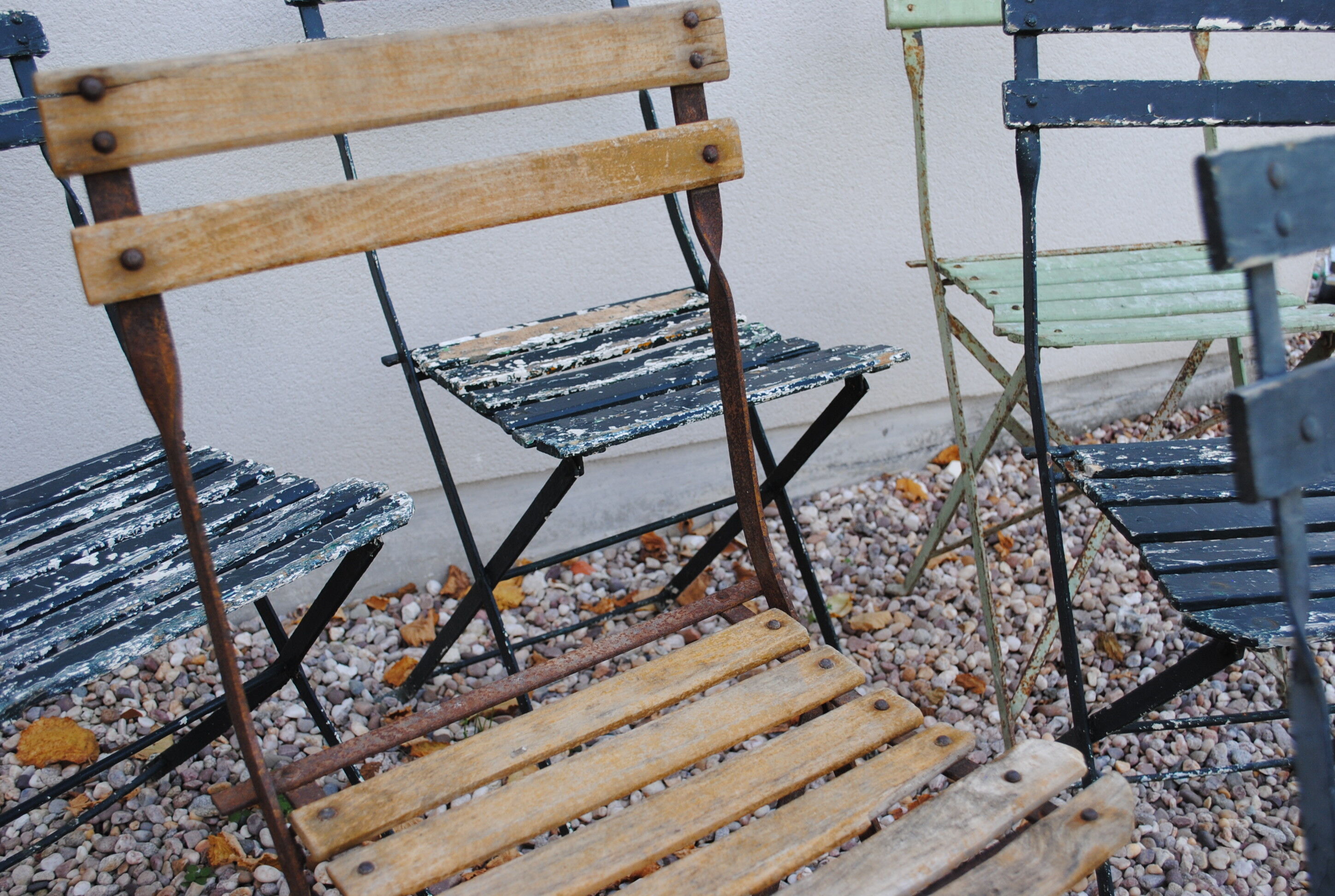 Set of folding Bistro chairs