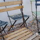 Suite de chaises pliante de bistrot
