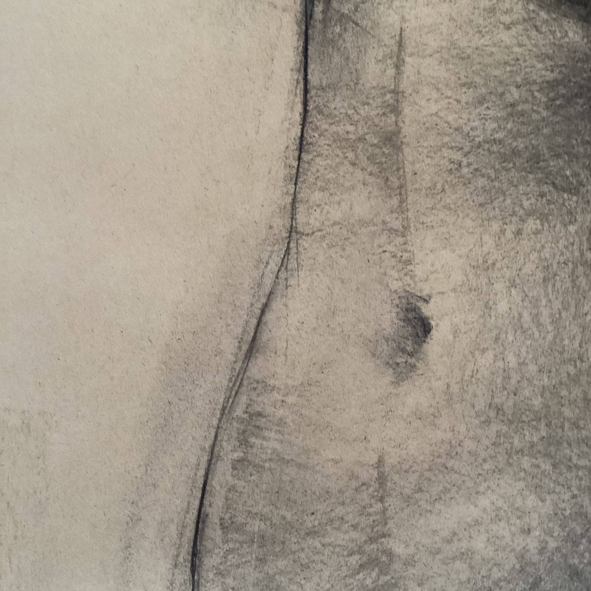 Large drawing of a “Nude” woman signed around the 1940s dimension: height -120cm - width -75