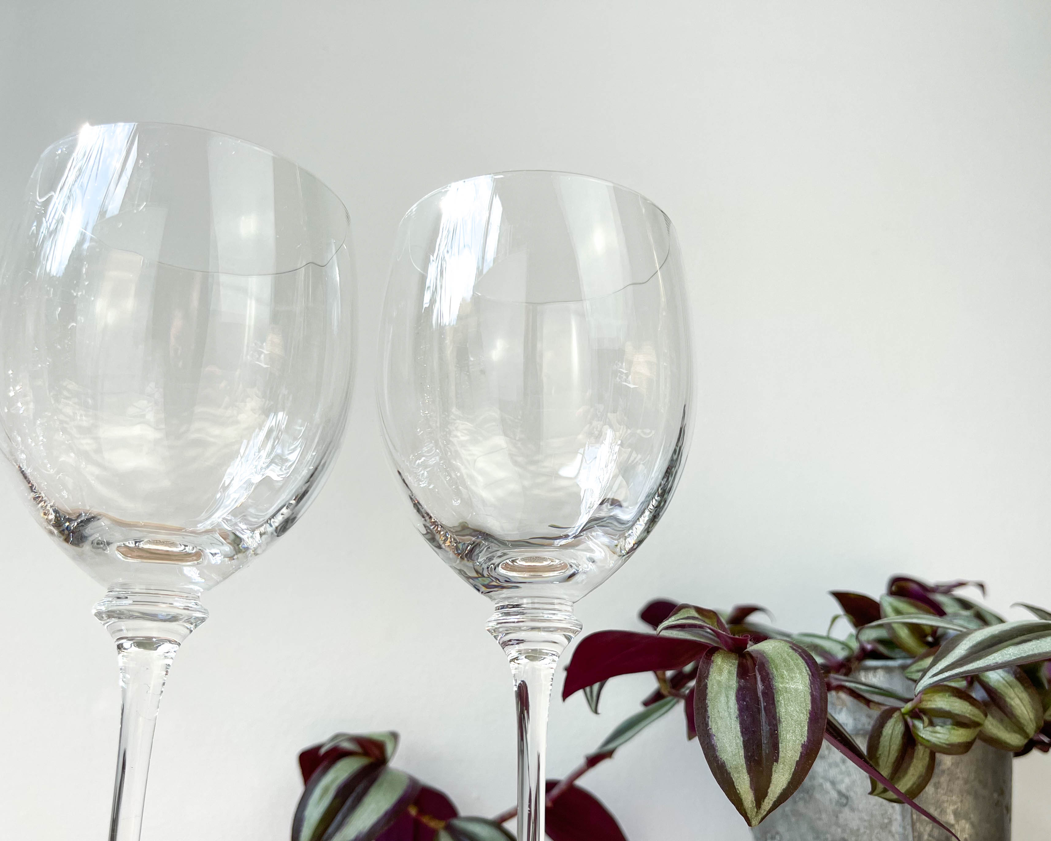 6 crystal red wine glasses Mikasa model Stephanie
