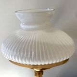 Applique vintage laiton et opaline