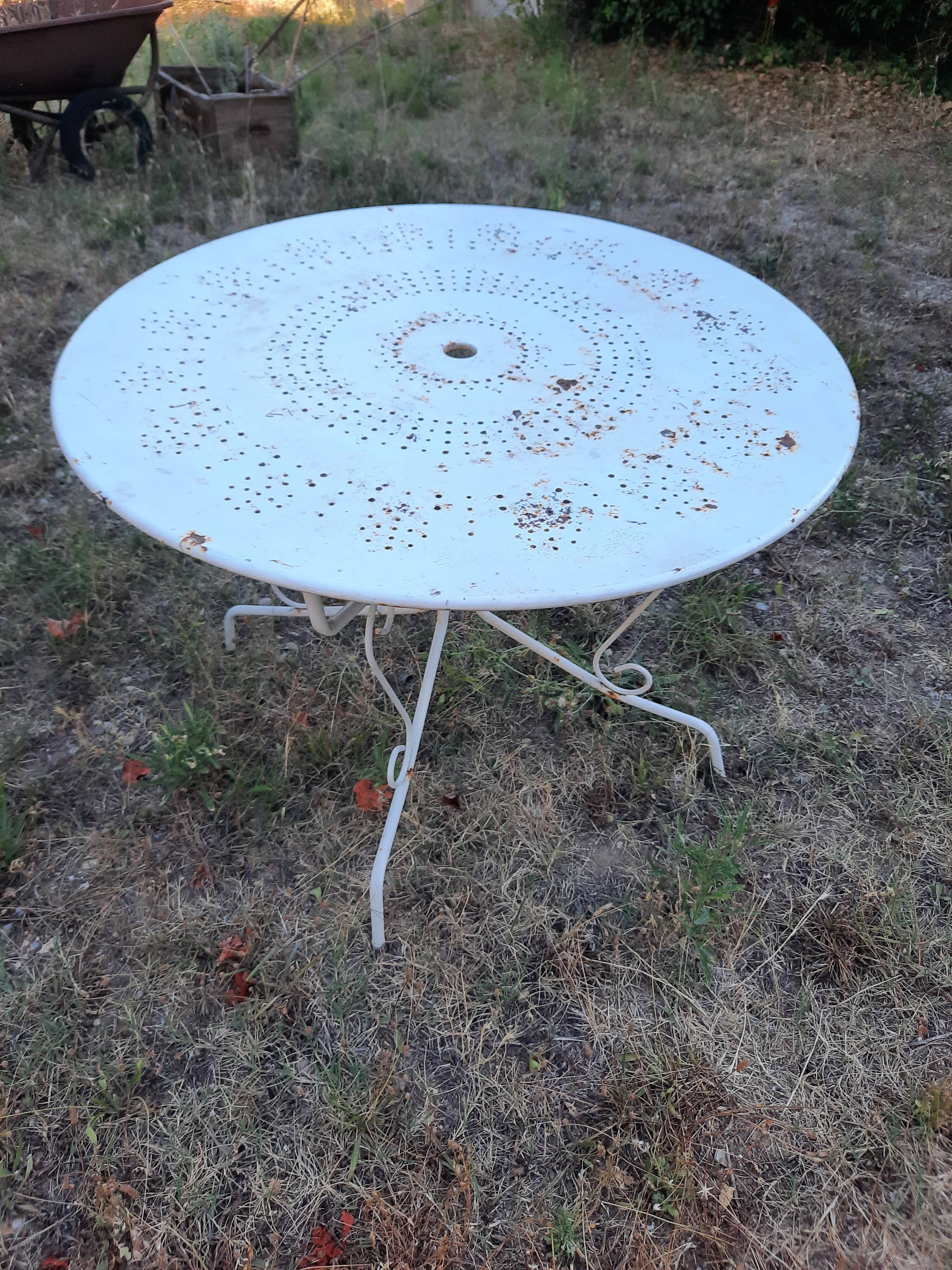 Antique wrought iron garden furniture