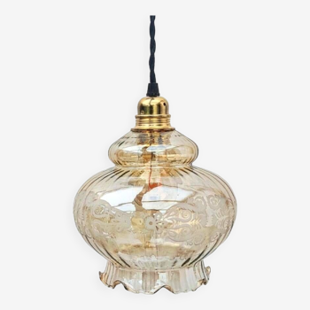 Vintage amber pendant light