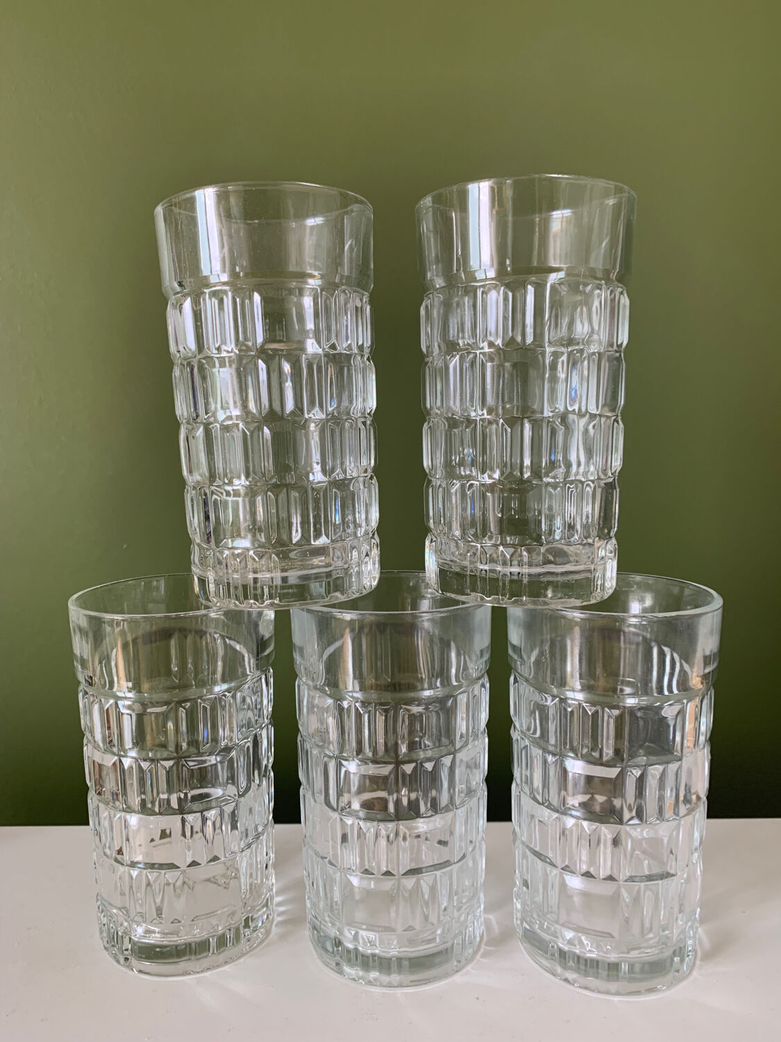 Orange juice glasses