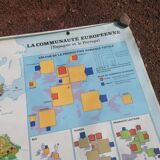 Old big map Hatier: The European community. 154 x 115 cm.