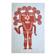 Estampe originale Pré-Colombienne, Aztèques Colombie folk années 60