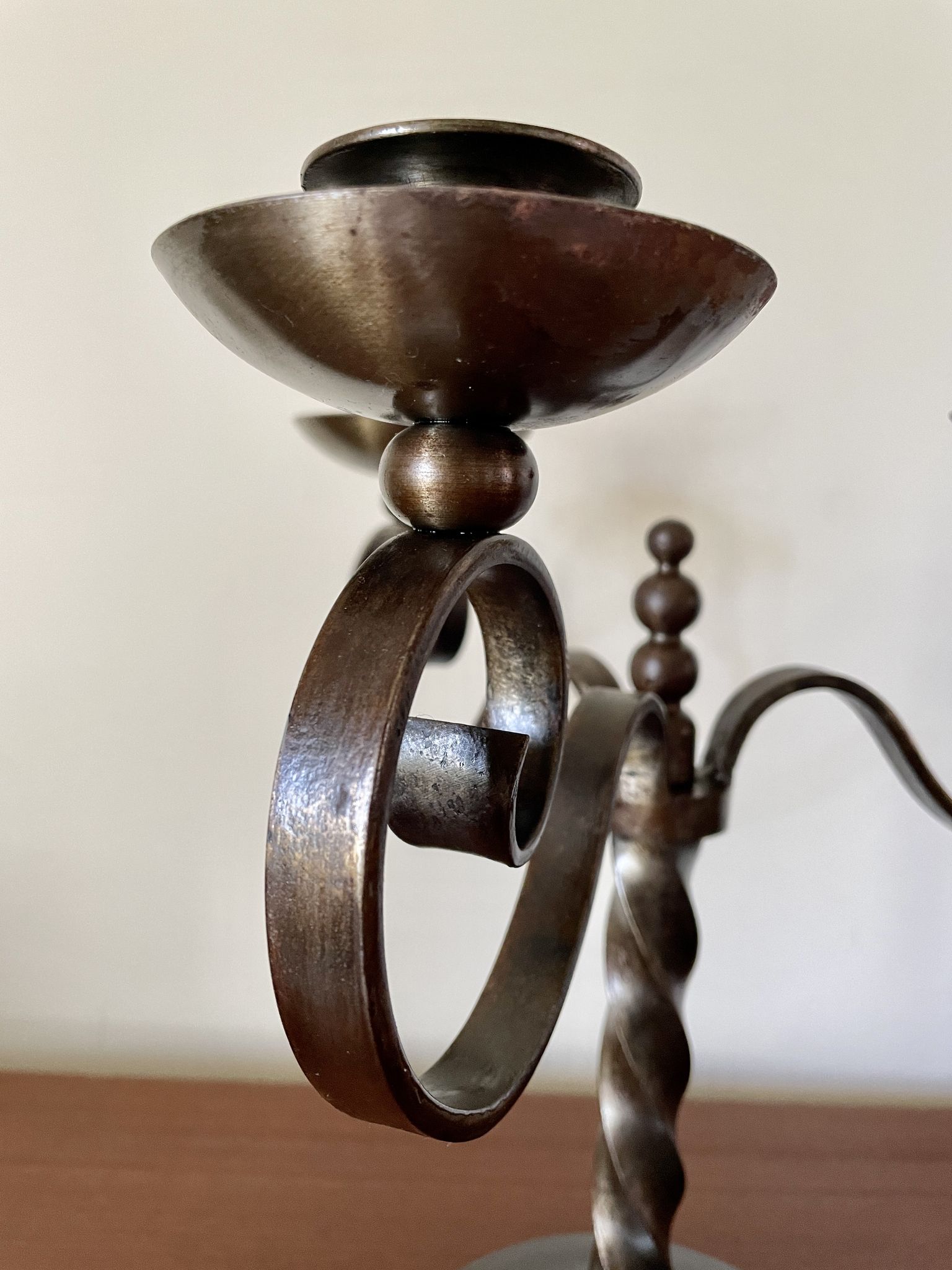 Pair of brutalist candelabra by Charles Piguet 1930