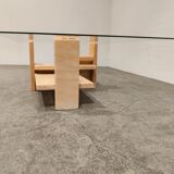 Pink marble coffee table by Willy Ballez, 1970s