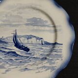 Sarreguemines earthenware plate with Marine decor late 19th century early 20th century