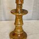 Tamegroute candle holder, Moroccan pottery, yellow ochre