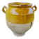 Vase, pot, jarre à huile en terre cuite vernissée jaune, fin 19ème