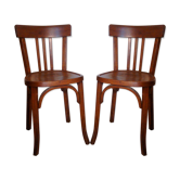 Paire de chaises bistrot Baumann anciennes