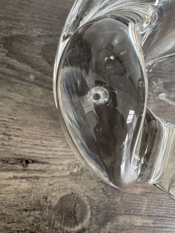 Duo de bougeoirs Rose en cristal de Daum France