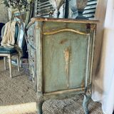 Commode bleu patinée