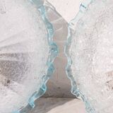 Set of 2 Charming Italian Blu Murano Glass Ceiling Fixture, Murano, 1970