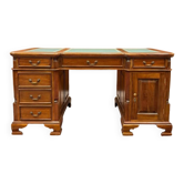 Classic English Desk Partnerdesk Green Leather
