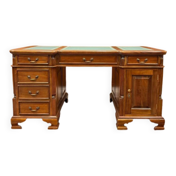 Bureau classique en cuir vert Partnerdesk