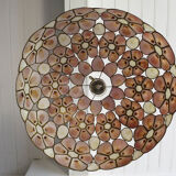 Capiz floral hanging lamp