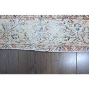 1960s Vintage Persian Handmade Wool Cotton Light Red Area Rug 280x360