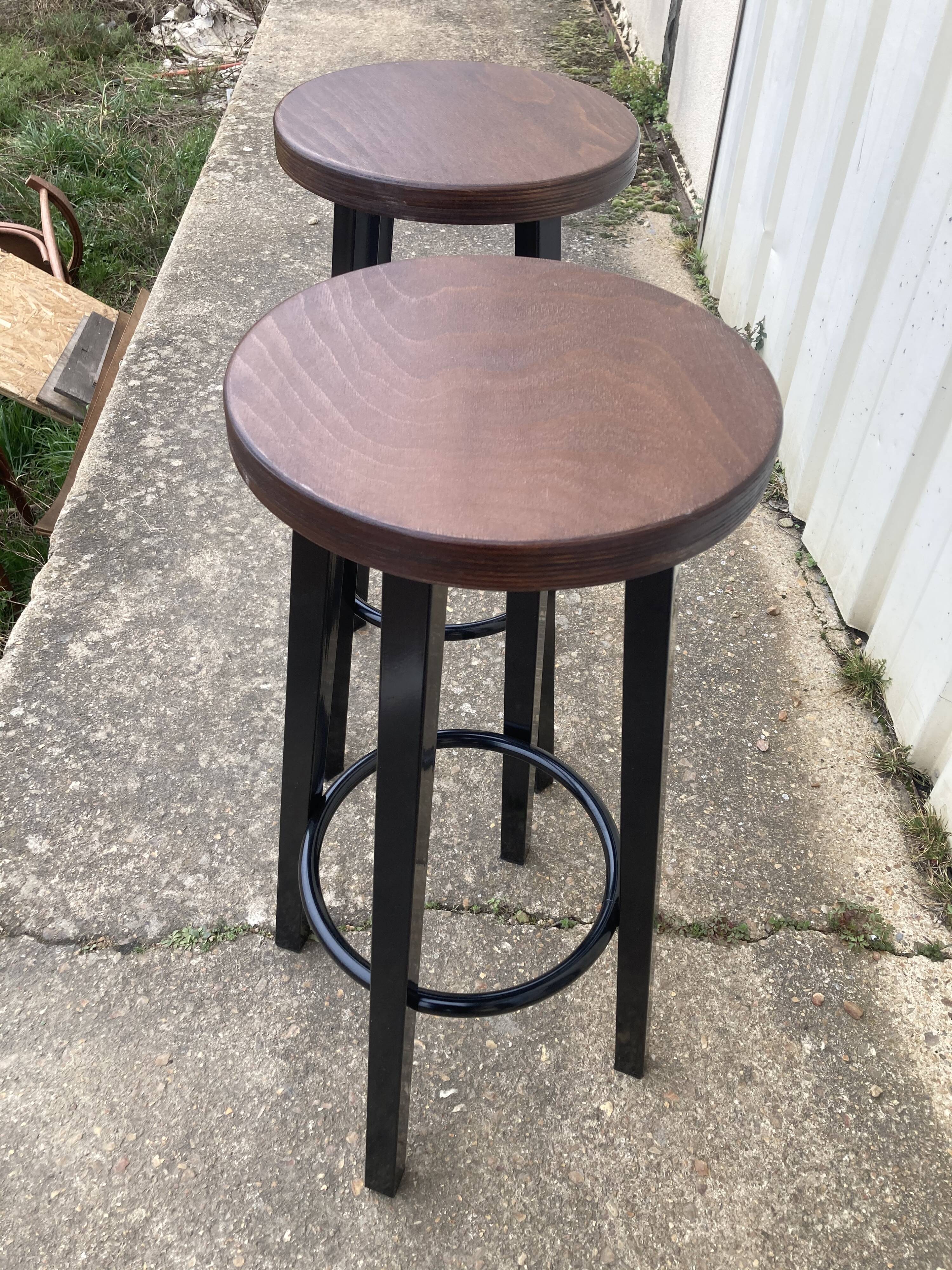 Pair of industrial stools