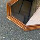 Vintage octagonal mirror in solid wood 70x50cm