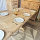 Monastery table with extensions in solid oak