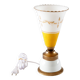 Vintage yellow and gold glass lamp