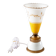 Vintage yellow and gold glass lamp