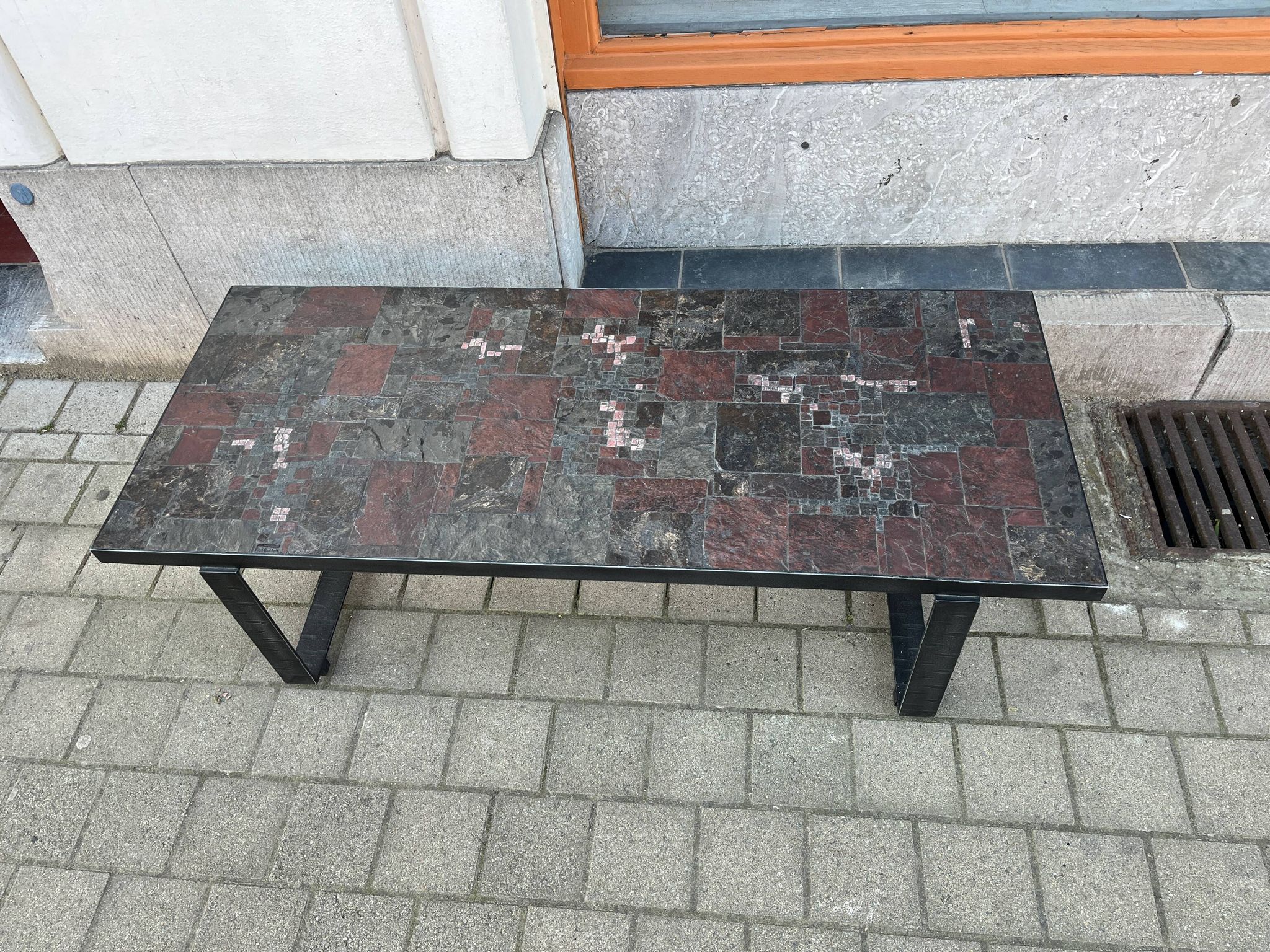 Ceramic tiled coffee table by Pia Manu (signed)