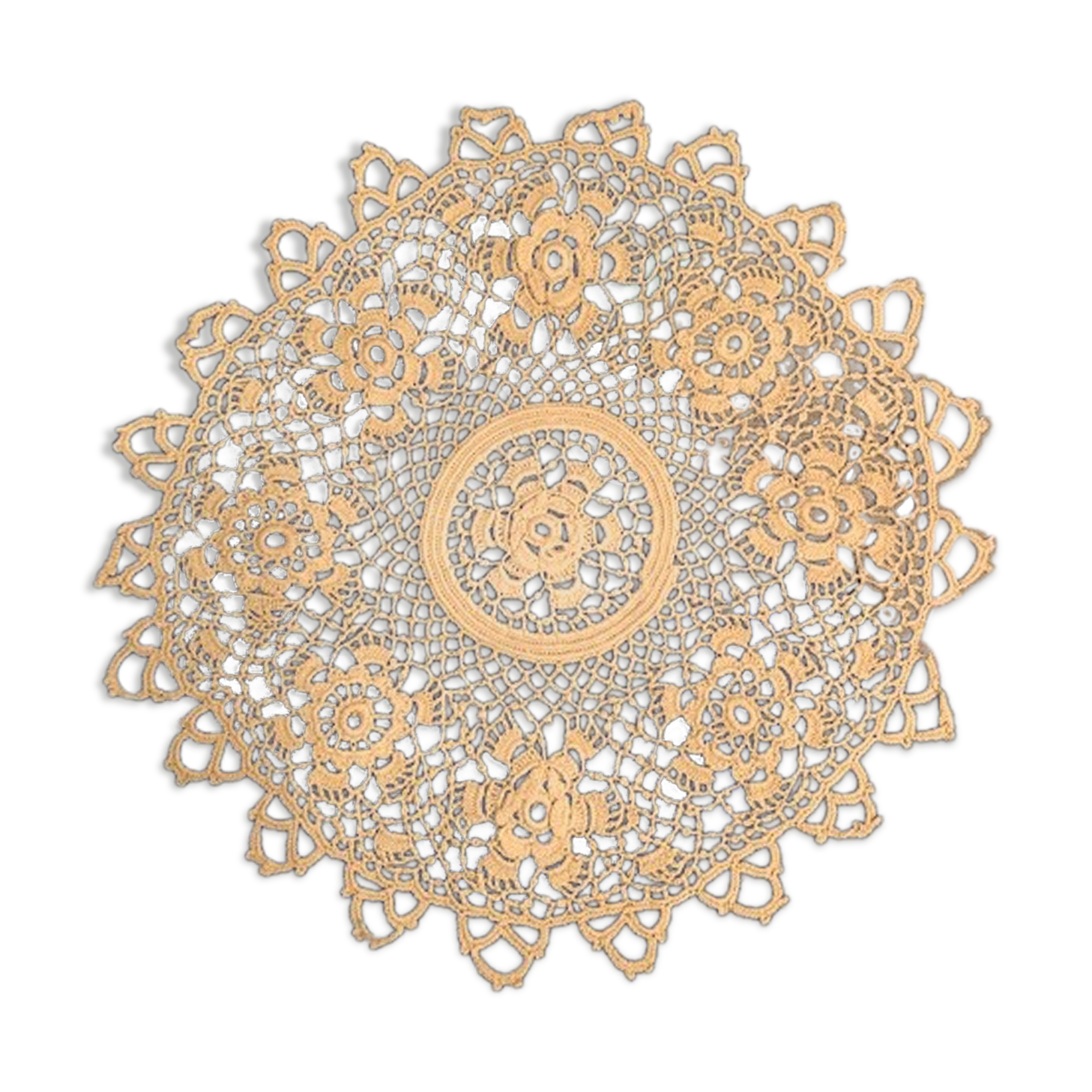 18cm handmade lace placemat