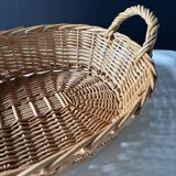 Handmade woven wicker basket