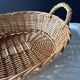 Handmade woven wicker basket