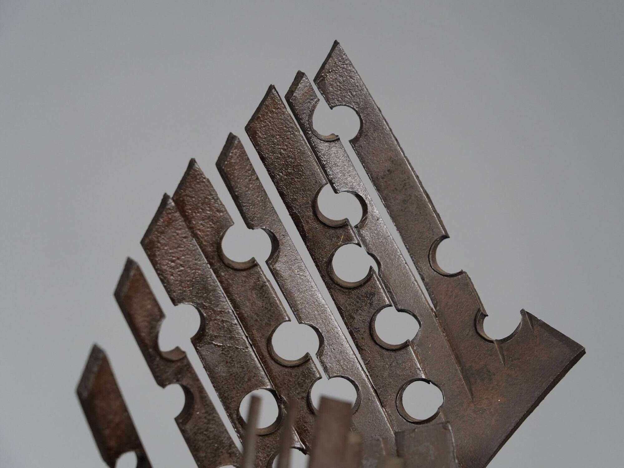 Abstract constructivist iron sculpture, signed CH, Netherlands, 1960s – I